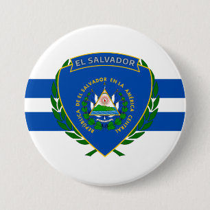 El Salvador Coat of Arms 7.5 Cm Round Badge