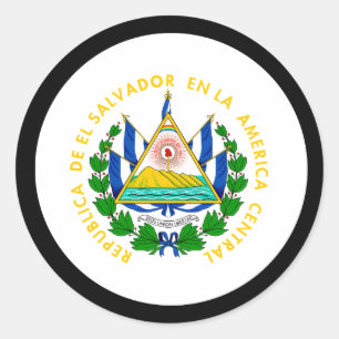 El Salvador Coat of Arms Classic Round Sticker