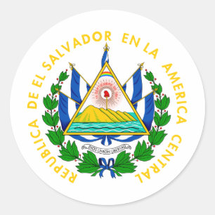 El Salvador coat of arms Classic Round Sticker