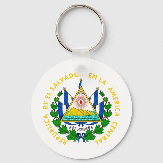 El Salvador coat of arms Key Ring (Front)