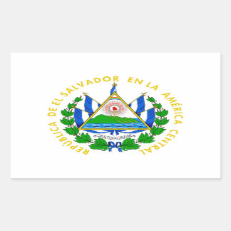 El Salvador Coat of Arms Rectangular Sticker