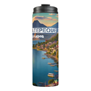 El Salvador   Coatepeque Lake Travel Vintage Retro Thermal Tumbler