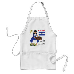 El Salvador Cuisine aprons - Meat with Beer
