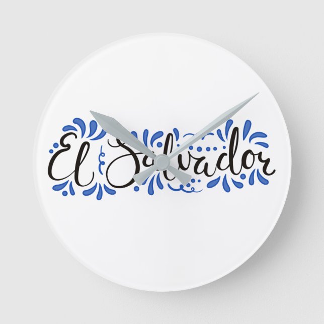 El Salvador Design Wall Clock (Front)