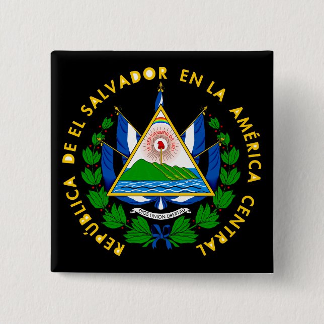 el salvador emblem 15 cm square badge (Front)