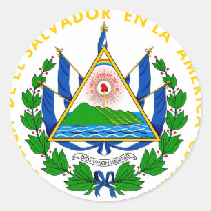 el salvador emblem classic round sticker