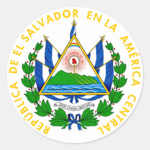 el salvador emblem classic round sticker