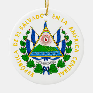 El Salvador - emblem/flag/coat of arms/symbol Ceramic Tree Decoration