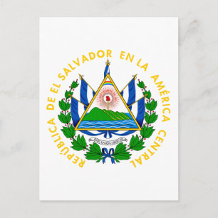 el salvador emblem postcard