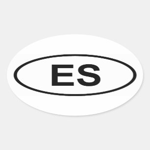 El Salvador "ES" Oval Sticker