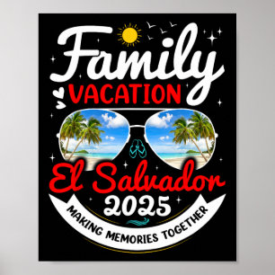 El Salvador Family Vacation El Salvador 2025 Beach Poster