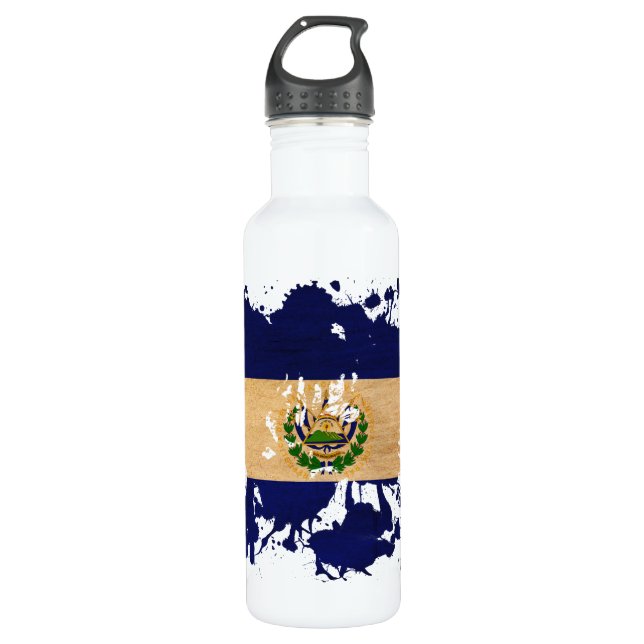 El Salvador Flag 710 Ml Water Bottle (Front)