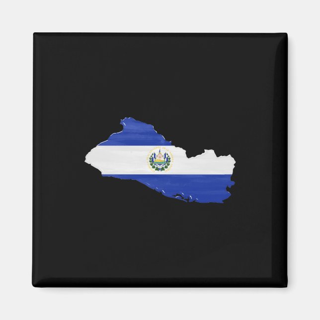El Salvador flag and map Magnet (Front)