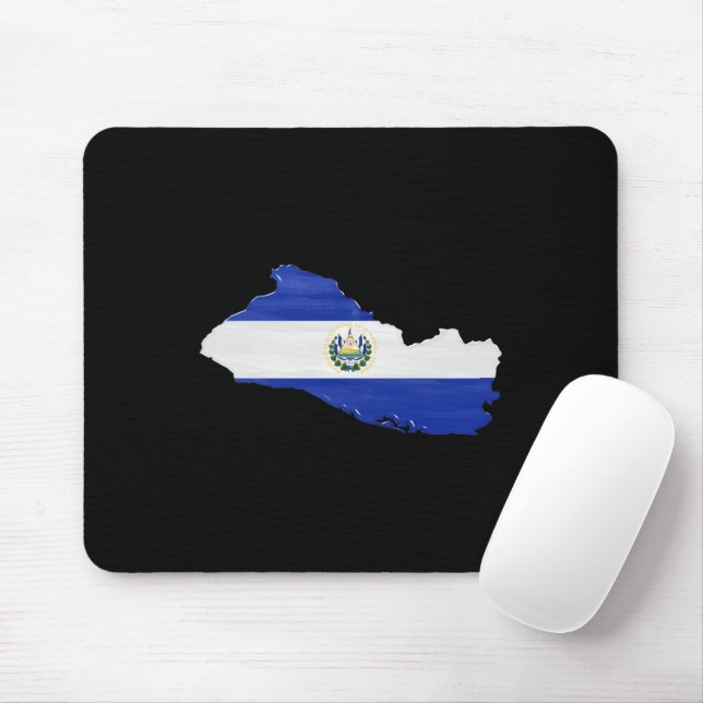 El Salvador flag and map Mouse Mat (With Mouse)