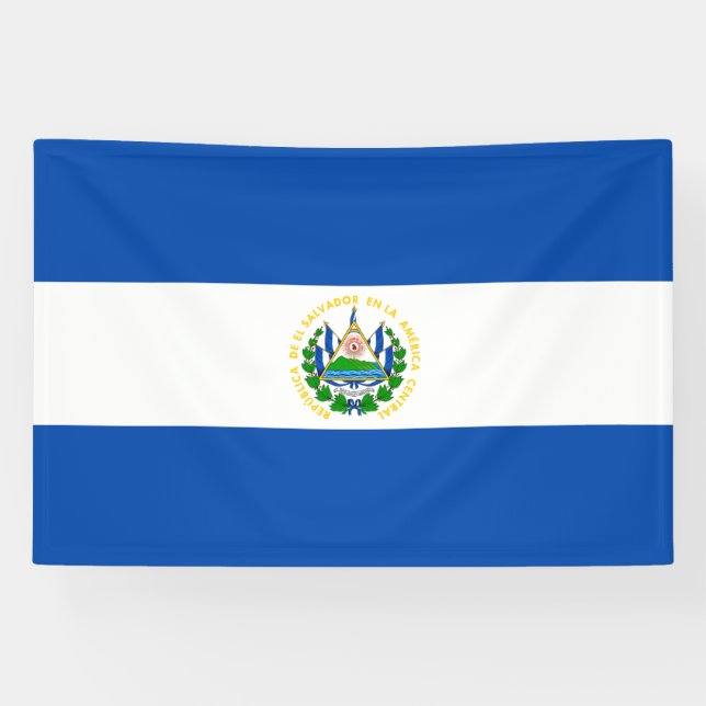 El Salvador Flag Banner (Horizontal)