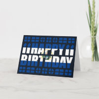 El Salvador Flag Birthday Card