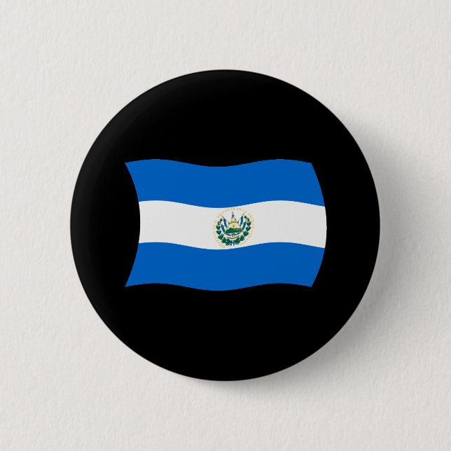 El Salvador Flag Button (Front)