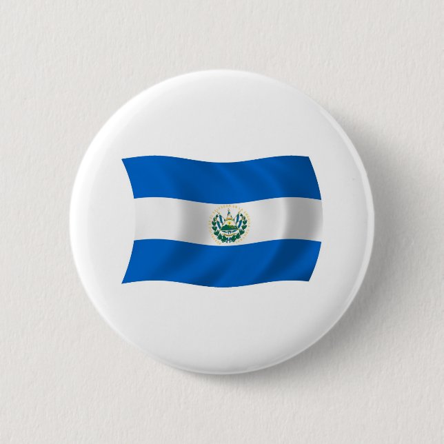 El Salvador Flag Button (Front)