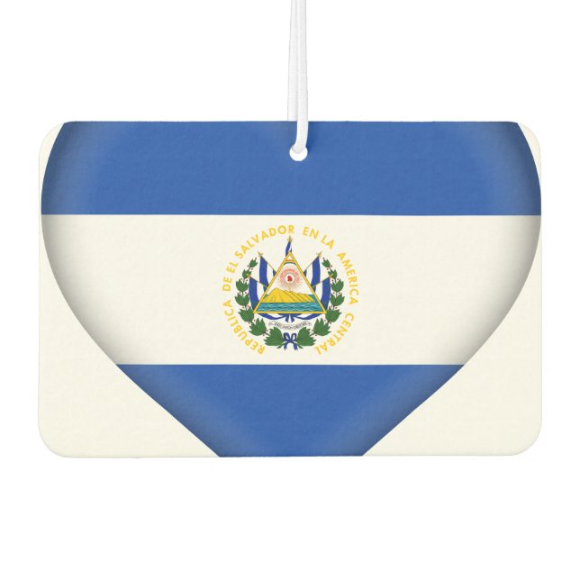 El Salvador Flag Car Air Freshener (Front)