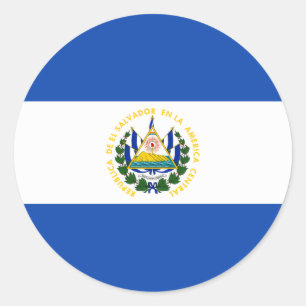 El Salvador Flag Classic Round Sticker