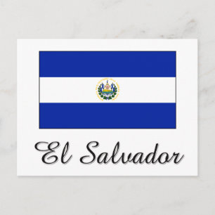 El Salvador Flag Design Postcard