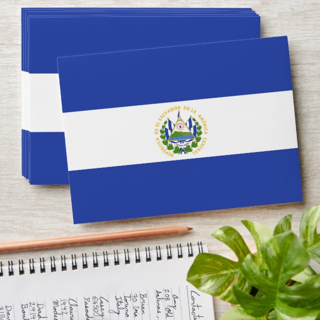 El Salvador flag Envelope (Stacked)