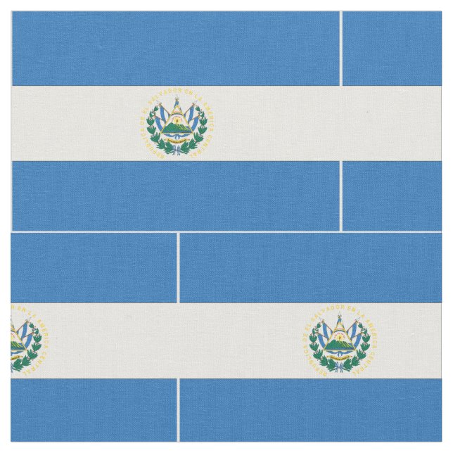 El Salvador Flag Fabric (Close Up)