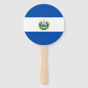 El Salvador Flag Hand Fan