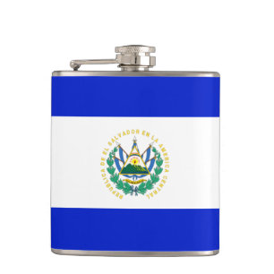 El Salvador flag Hip Flask