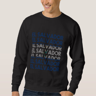 El Salvador Flag Hispanic Heritage Month Kids Boys Sweatshirt
