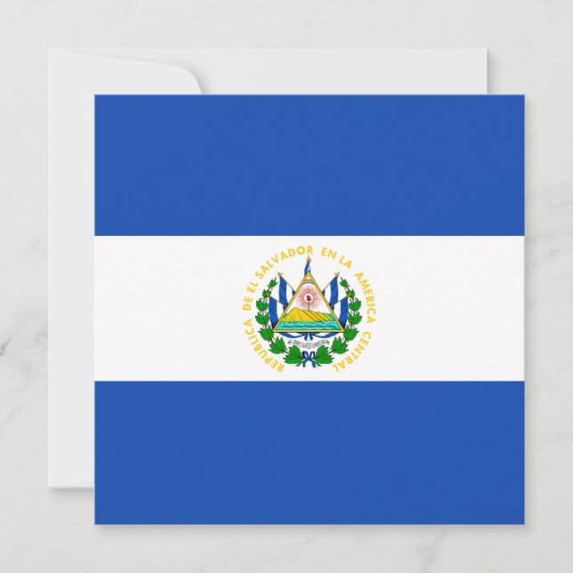 El Salvador Flag Invitation (Front)