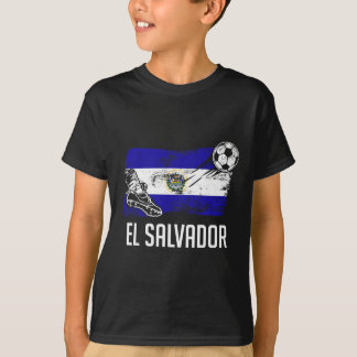 El Salvador Flag Jersey Salvadorean Soccer Team Sa T-Shirt