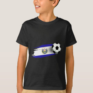 El Salvador Flag Jersey Salvadorean Soccer Team Sa T-Shirt