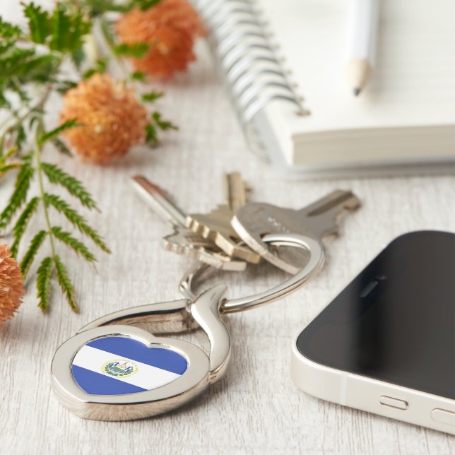 El Salvador flag Key Ring (Side)