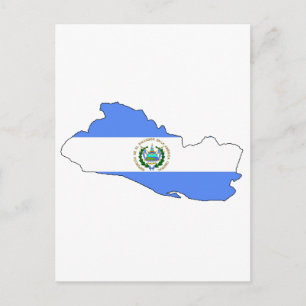 El Salvador flag map Postcard