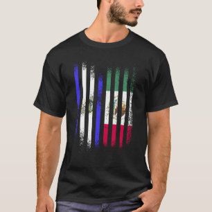 El Salvador Flag Mexico Grown Country Flags Stripe T-Shirt