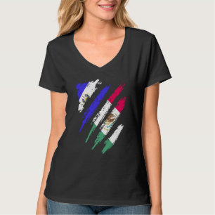 El Salvador Flag Mexico Grown Patriot Country Stri T-Shirt
