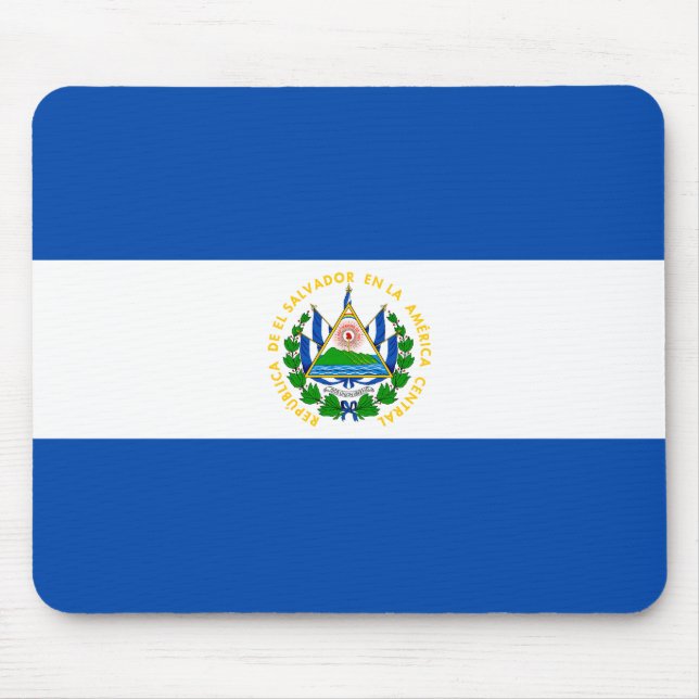 El Salvador Flag Mouse Mat (Front)