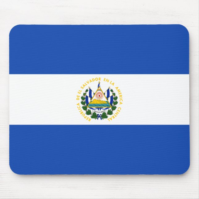 El Salvador Flag Mouse Mat (Front)
