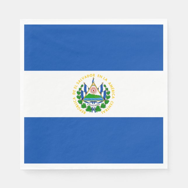 El Salvador Flag Napkin (Front)