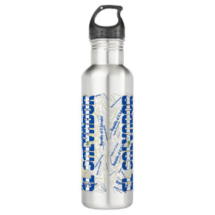 El Salvador Flag Patriotic 710 Ml Water Bottle