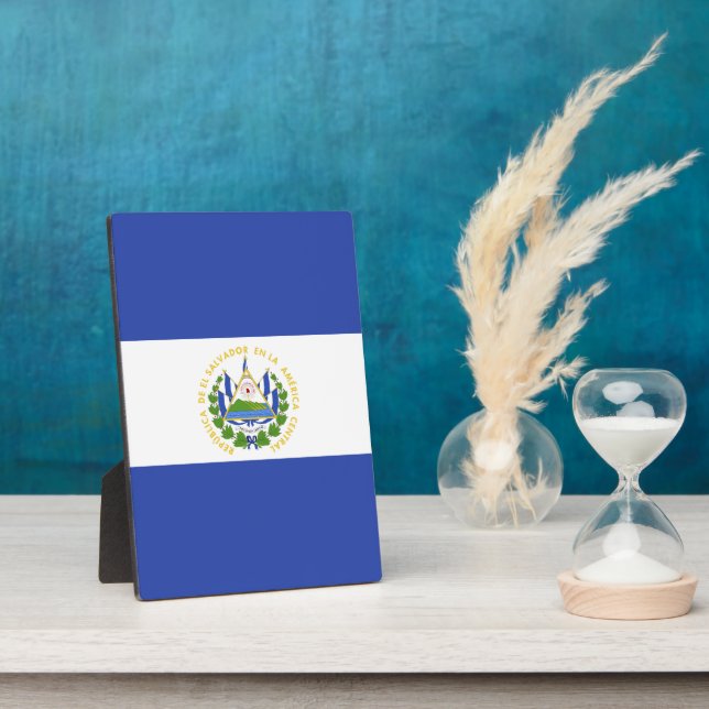 El Salvador flag Plaque (Side)