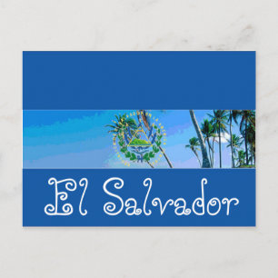 El Salvador flag Postcard