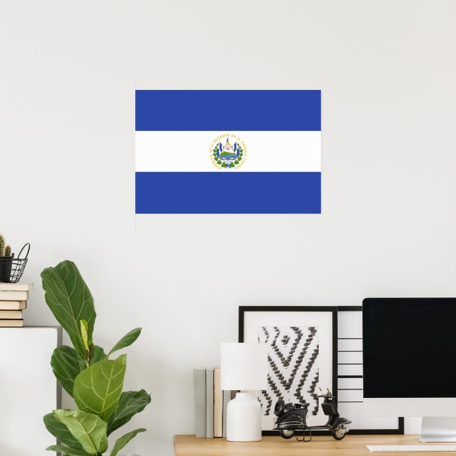 El Salvador flag Poster (Home Office)
