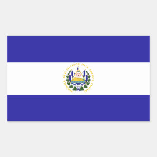 El Salvador Flag Rectangular Sticker