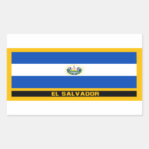 El Salvador Flag Rectangular Sticker