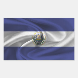 El Salvador Flag Rectangular Sticker