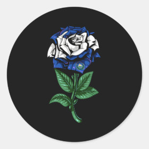 El Salvador Flag Salvadoran Classic Round Sticker