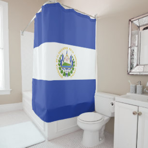 El Salvador flag Shower Curtain