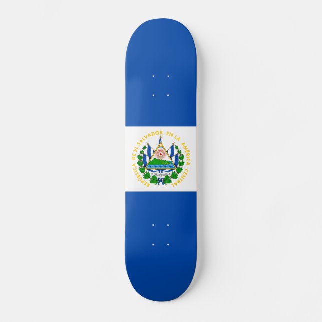 El Salvador Flag Skateboard (Front)